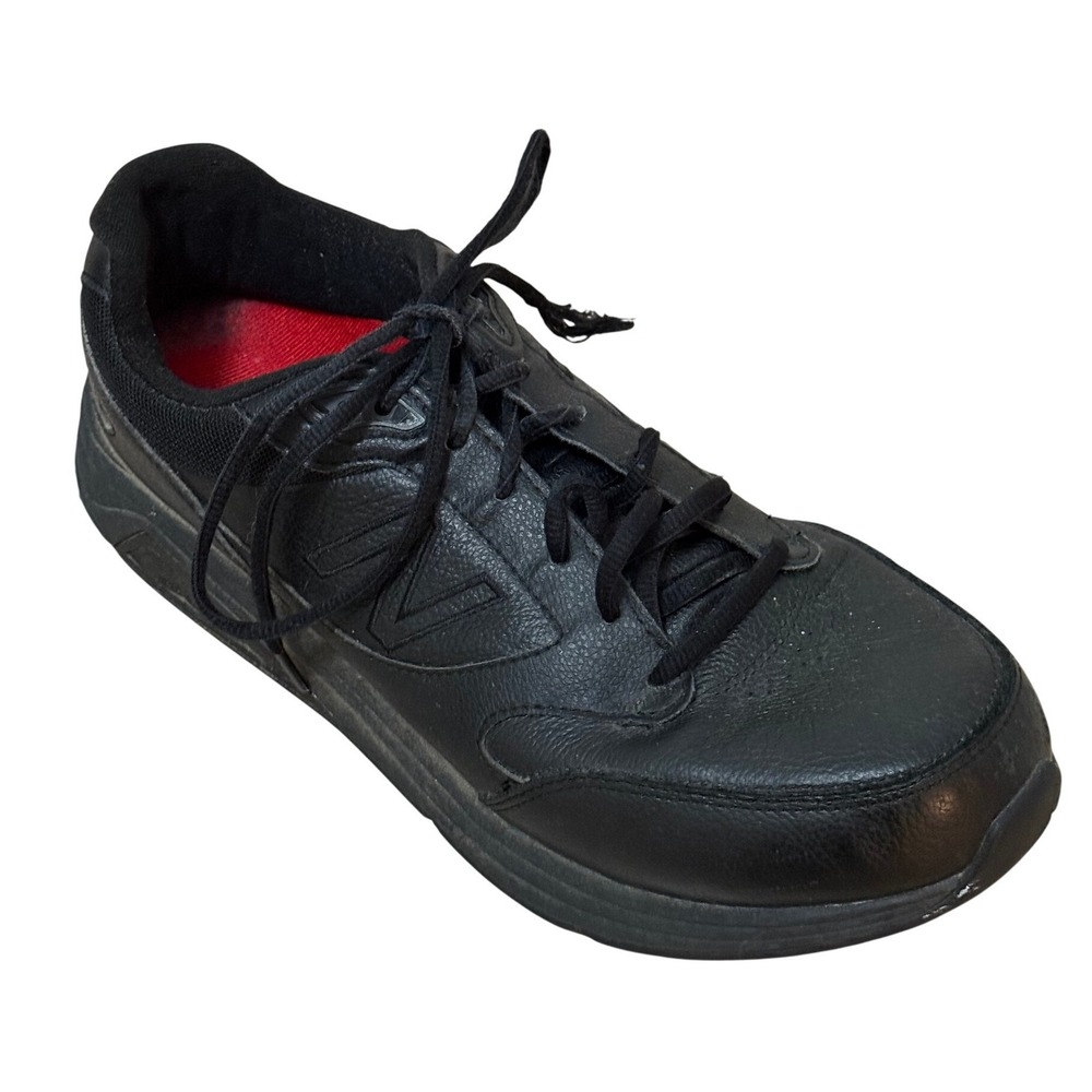 New Balance Men Walking Shoes 10 Black Leather 928v3 MW928BK3 Comfort Dad Shoe